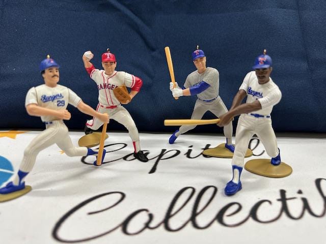 Texas Rangers MLB Christmas Ornaments Ivan Rodriguez Nolan Ryan Alex Rodriguez Juan Gonzalez