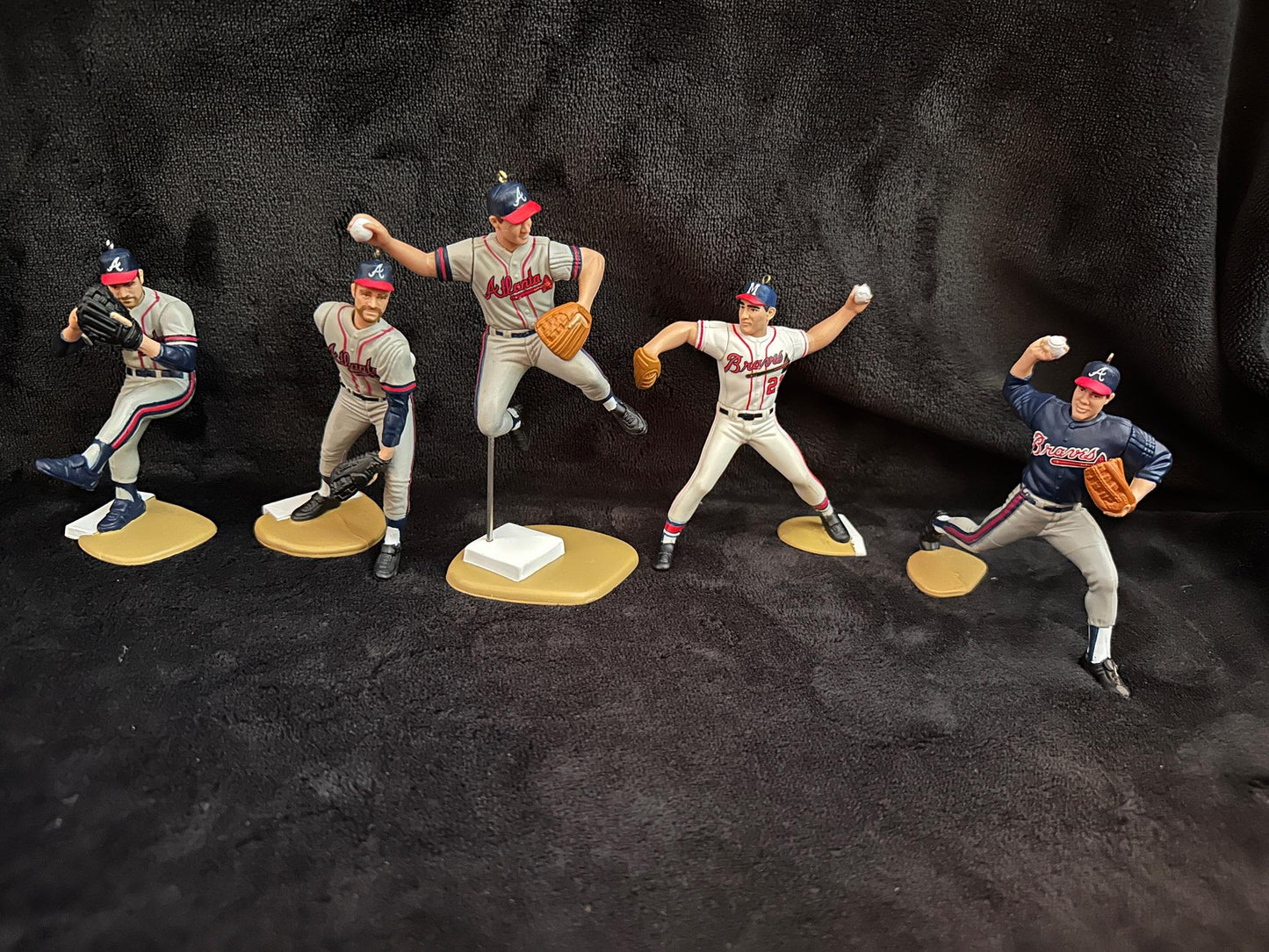 Atlanta Braves MLB Christmas Ornaments Hank Aaron Eddie Mathews Chipper Jones Greg Maddux Andruw Jones Tom Glavine Javy Lopez