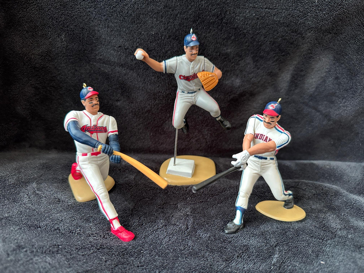 Cleveland Indians / Guardians MLB Christmas Ornaments Bob Feller Manny Ramirez Kenny Lofton Omar Vizquel Jim Thome Carlos Baerga