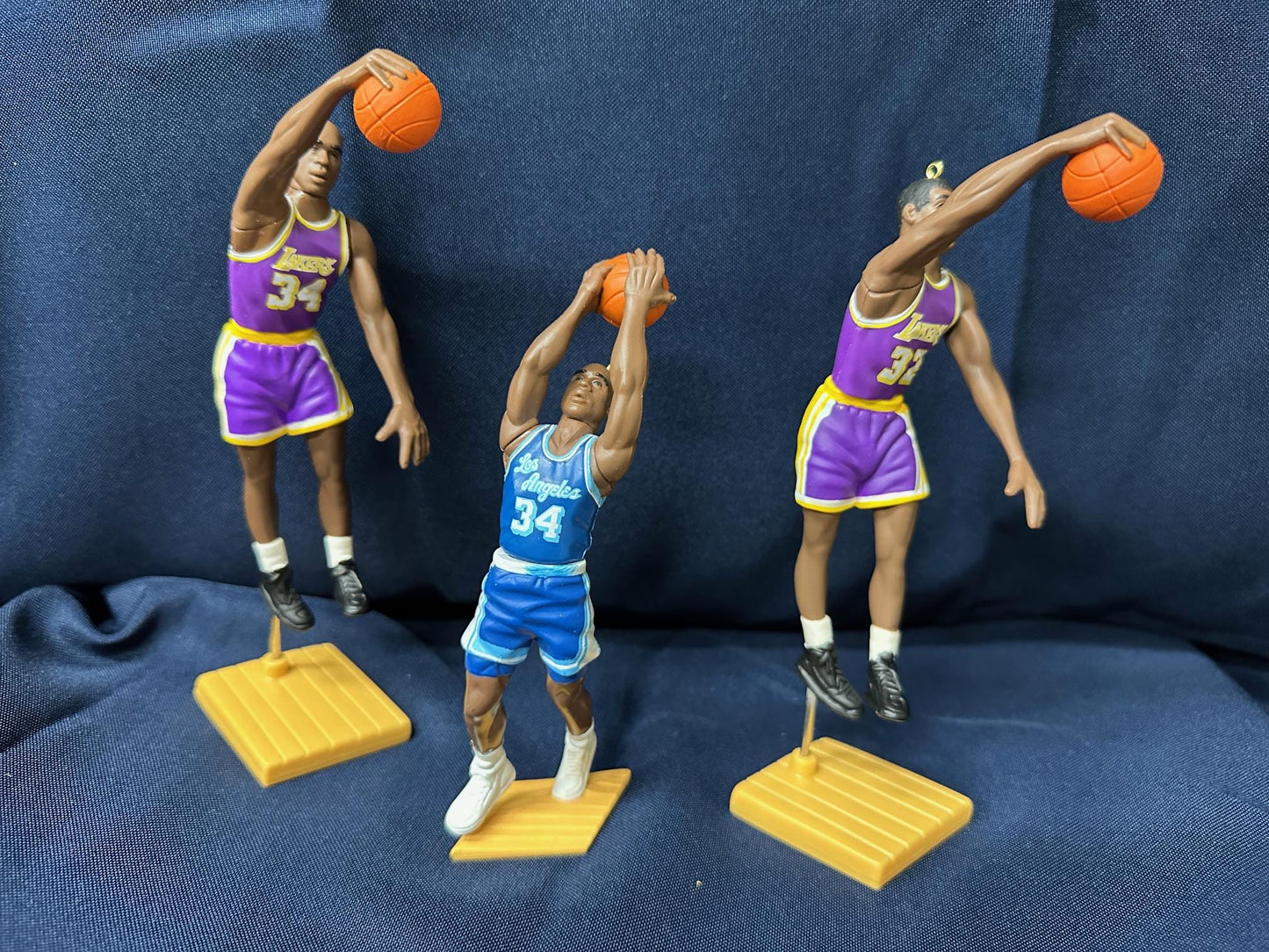 Los Angeles Lakers Christmas Ornaments Shaquille O'Neal Magic Johnson Kareem Abdul-Jabbar Nick Van Exel