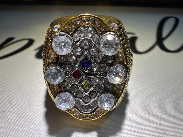 2008 Pittsburgh Steelers Super Bowl Championship Ring Shadowbox Ben Roethlisberger