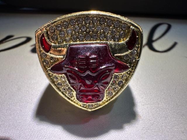 1993 Chicago Bulls World Championship Ring Shadowbox Michael Jordan