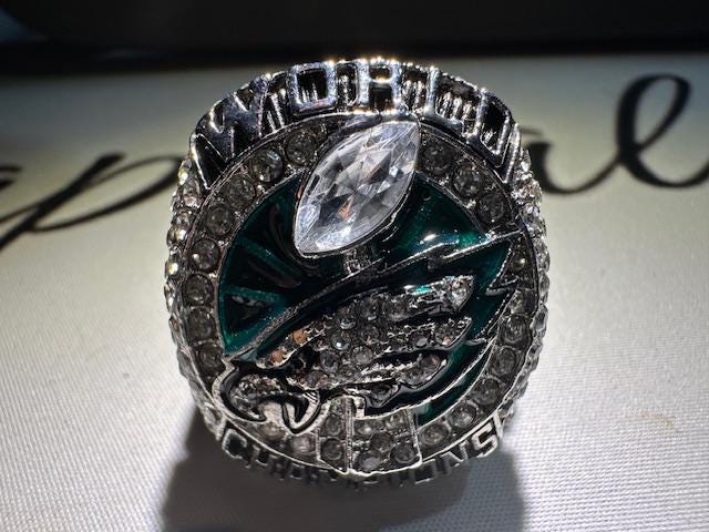 2017 Philadelphia Eagles Super Bowl Championship Ring Shadowbox Nick Foles Carson Wentz