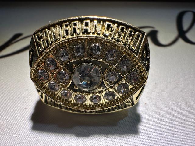 1987 San Francisco 49ers Super Bowl Championship Ring Shadowbox Joe Montana Jerry Rice