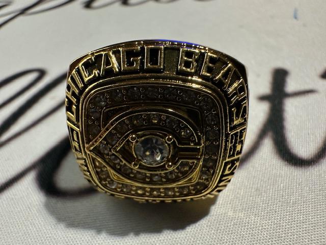 1985 Chicago Bears Super Bowl Championship Ring Shadowbox Walter Payton Mike Ditka
