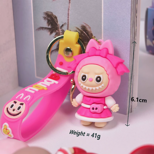 Monster Keychain Bundle (5-Pack Mystery Colors) | Labubu Style Collectible