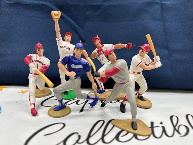 Texas Rangers MLB Christmas Ornaments Ivan Rodriguez Nolan Ryan Alex Rodriguez Juan Gonzalez
