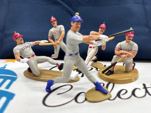 Texas Rangers MLB Christmas Ornaments Ivan Rodriguez Nolan Ryan Alex Rodriguez Juan Gonzalez
