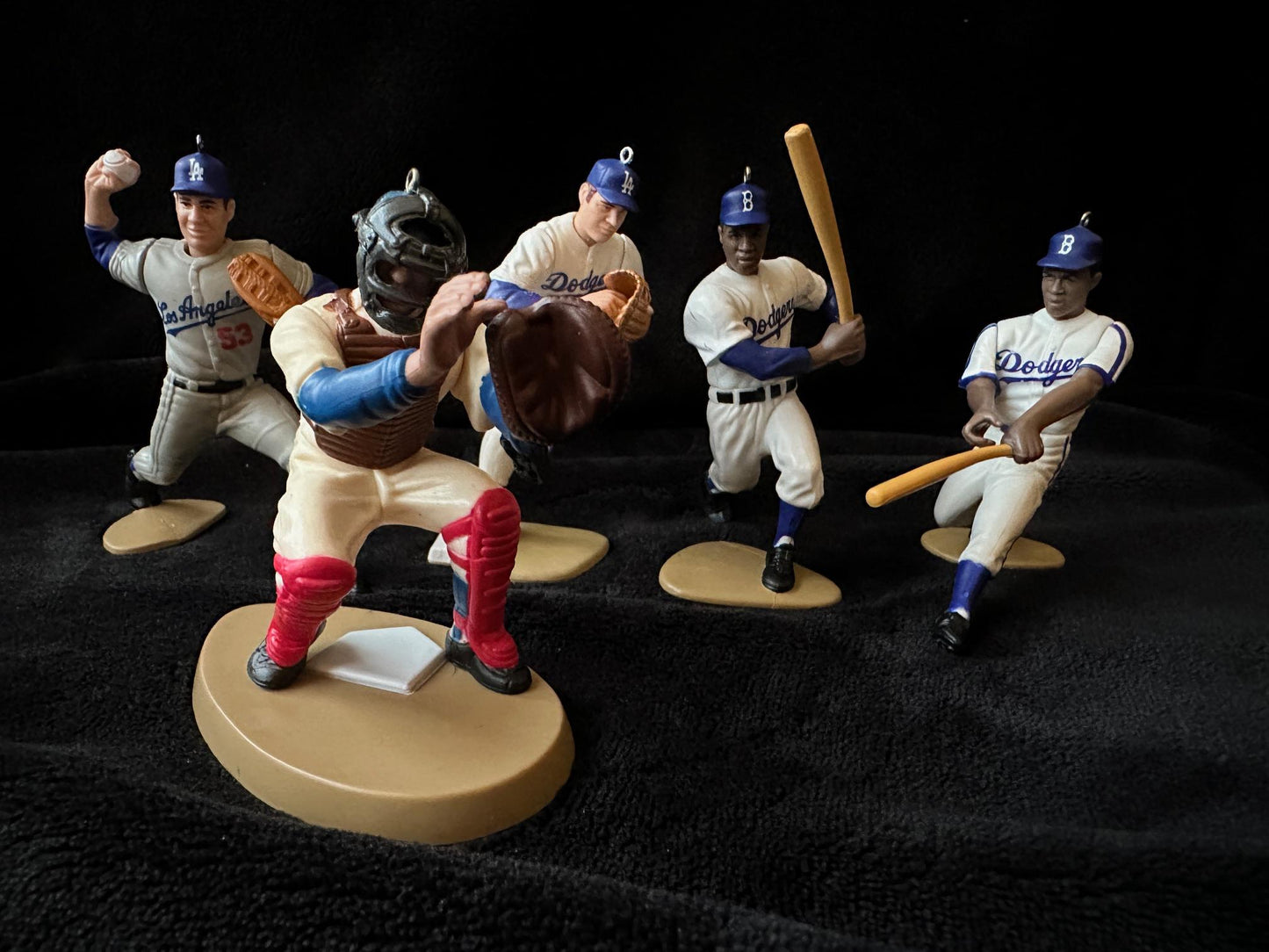 Los Angeles Dodgers MLB Christmas Ornaments Jackie Robinson Duke Snider Mike Piazza Roy Campanella