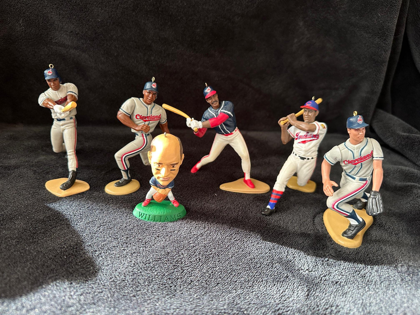 Cleveland Indians / Guardians MLB Christmas Ornaments Bob Feller Manny Ramirez Kenny Lofton Omar Vizquel Jim Thome Carlos Baerga