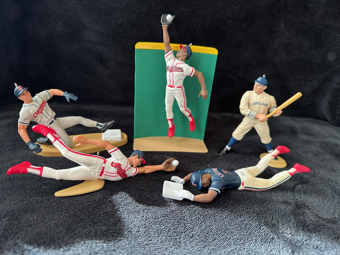 Cleveland Indians / Guardians MLB Christmas Ornaments Bob Feller Manny Ramirez Kenny Lofton Omar Vizquel Jim Thome Carlos Baerga