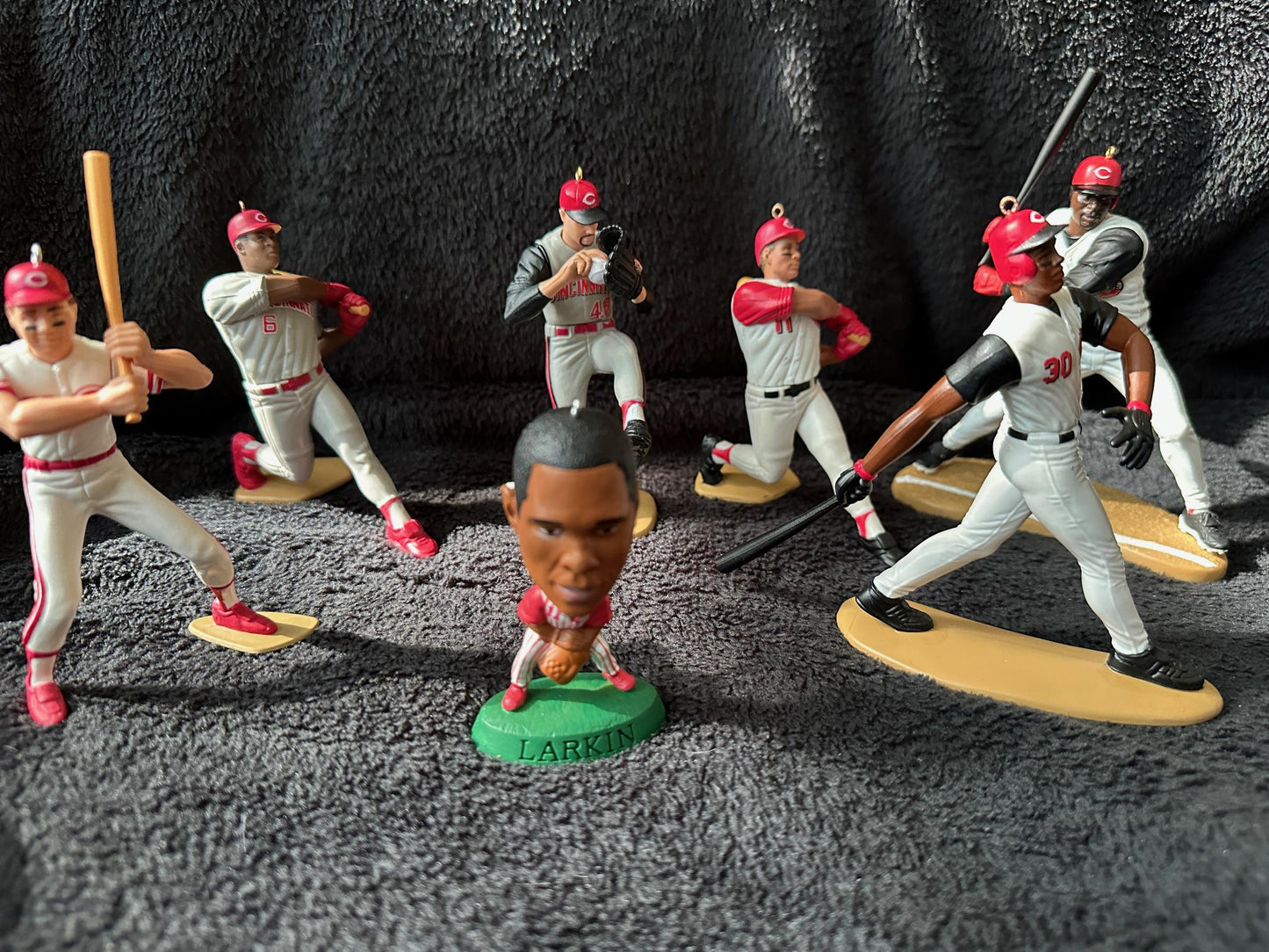 Cincinnati Reds MLB Christmas Ornaments Pete Rose Johnny Bench Joe Morgan Ken Griffey Jr Deion Sanders Chris Sabo Tom Browning