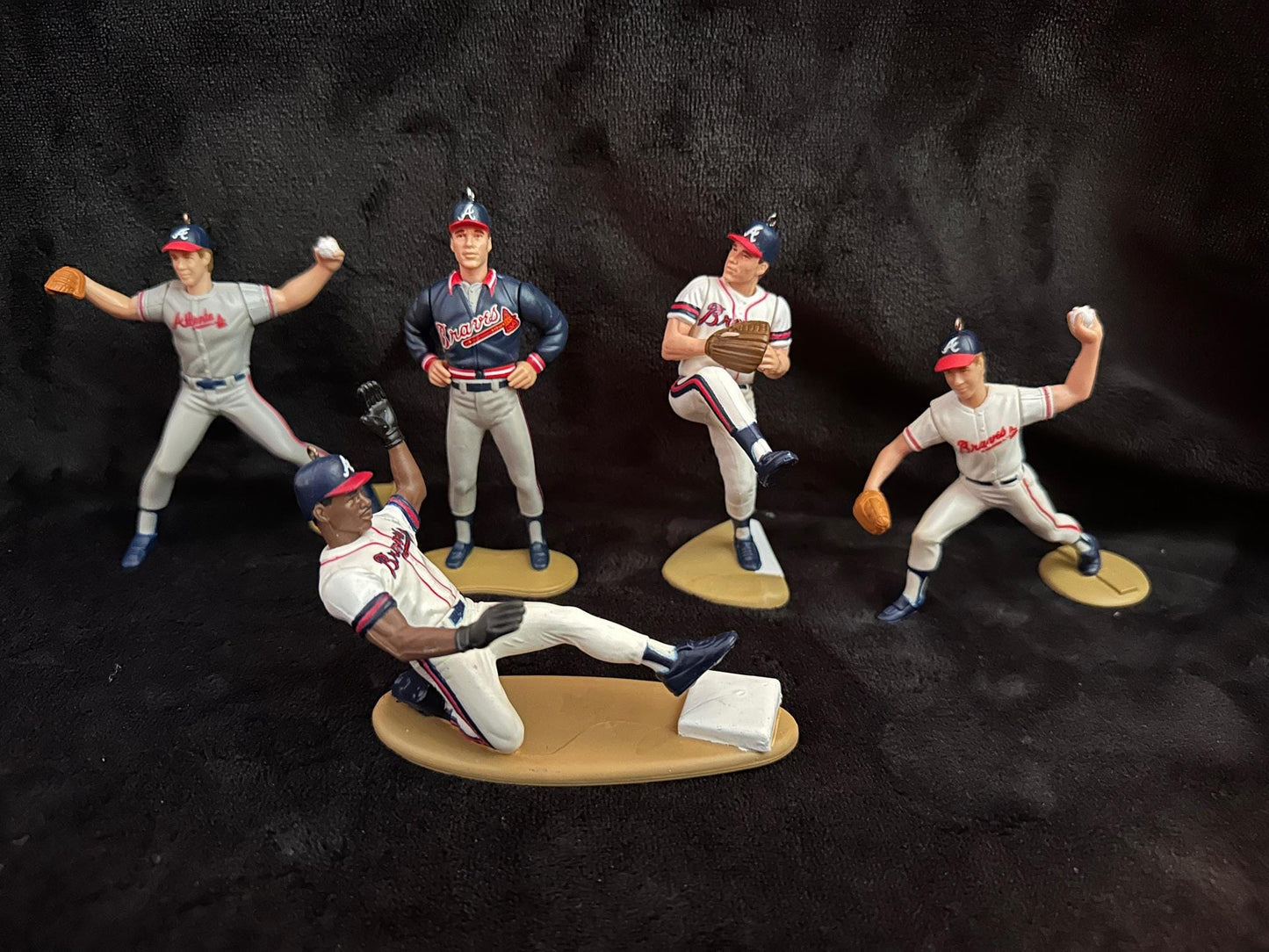 Atlanta Braves MLB Christmas Ornaments Hank Aaron Eddie Mathews Chipper Jones Greg Maddux Andruw Jones Tom Glavine Javy Lopez