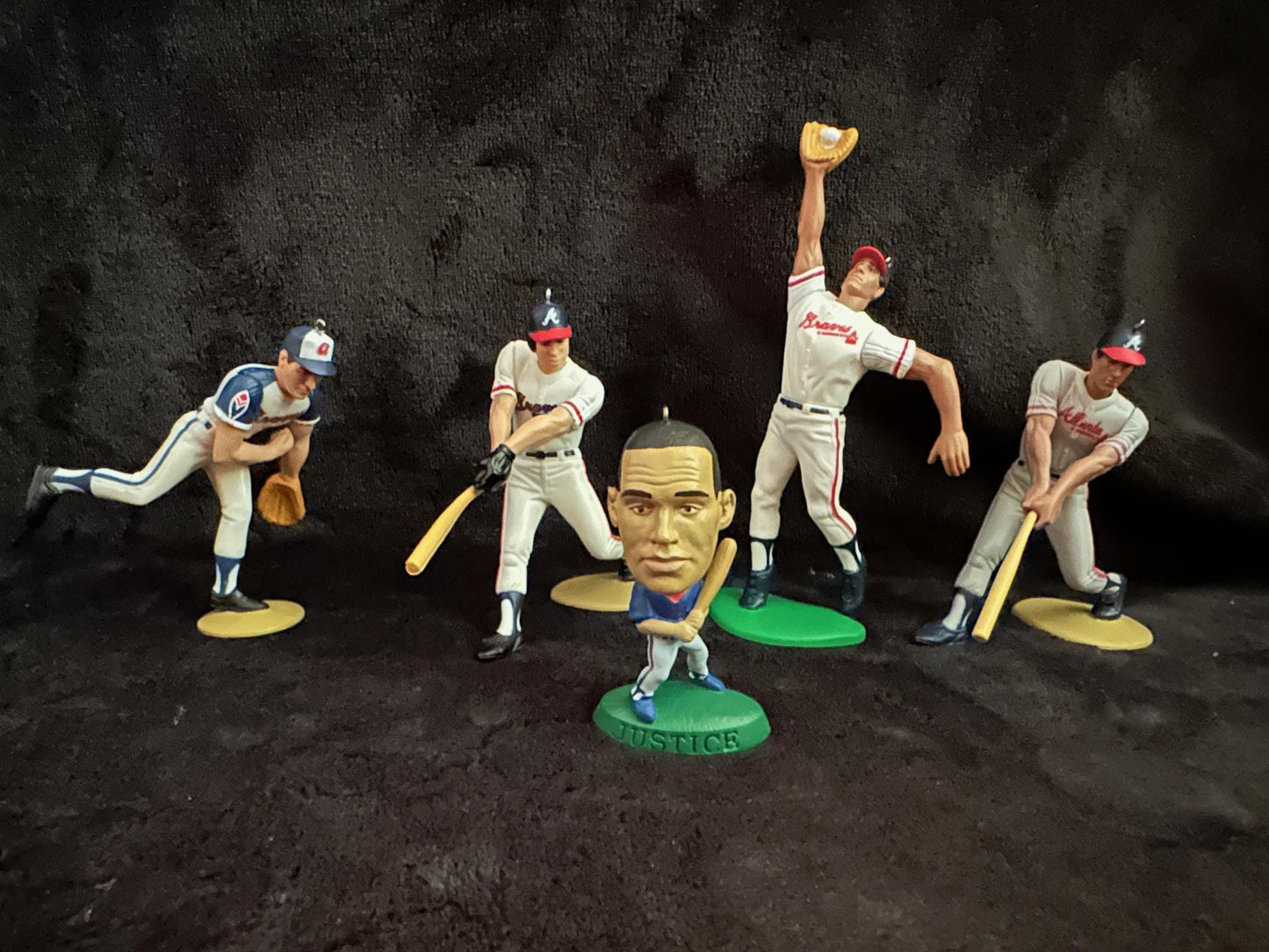 Atlanta Braves MLB Christmas Ornaments Hank Aaron Eddie Mathews Chipper Jones Greg Maddux Andruw Jones Tom Glavine Javy Lopez