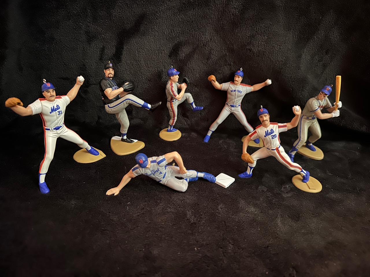 New York Mets MLB Christmas Ornaments Darryl Strawberry Dwight Gooden Keith Hernandez John Franco Howard Johnson
