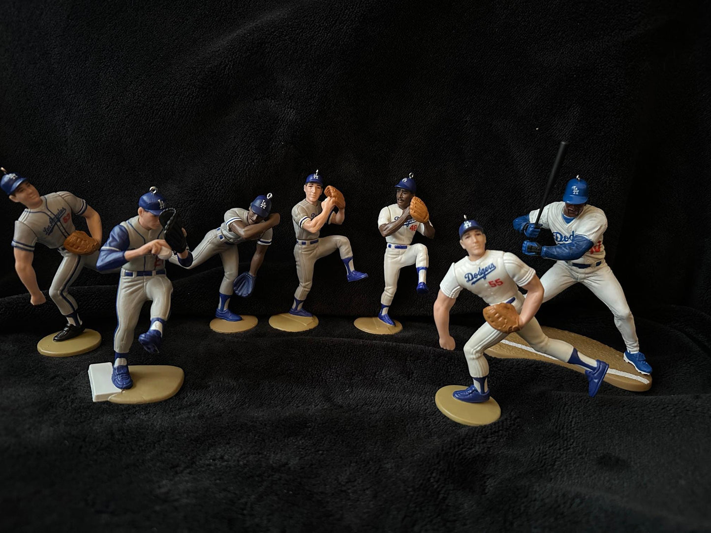Los Angeles Dodgers MLB Christmas Ornaments Jackie Robinson Duke Snider Mike Piazza Roy Campanella