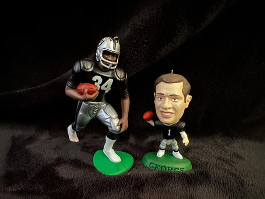 Oakland Las Vegas Raiders NFL Christmas Ornaments Bo Jackson Jeff George