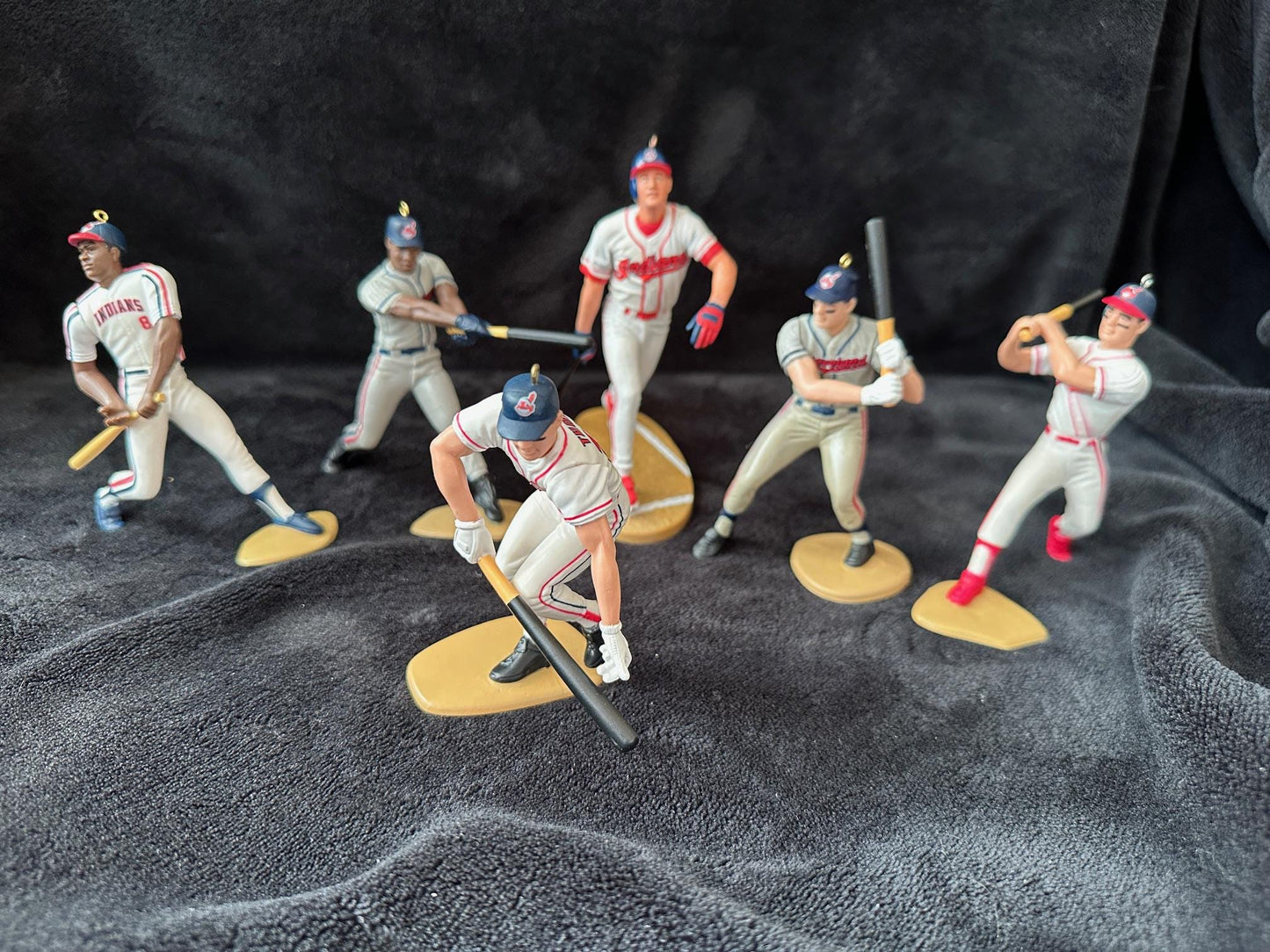 Cleveland Indians / Guardians MLB Christmas Ornaments Bob Feller Manny Ramirez Kenny Lofton Omar Vizquel Jim Thome Carlos Baerga