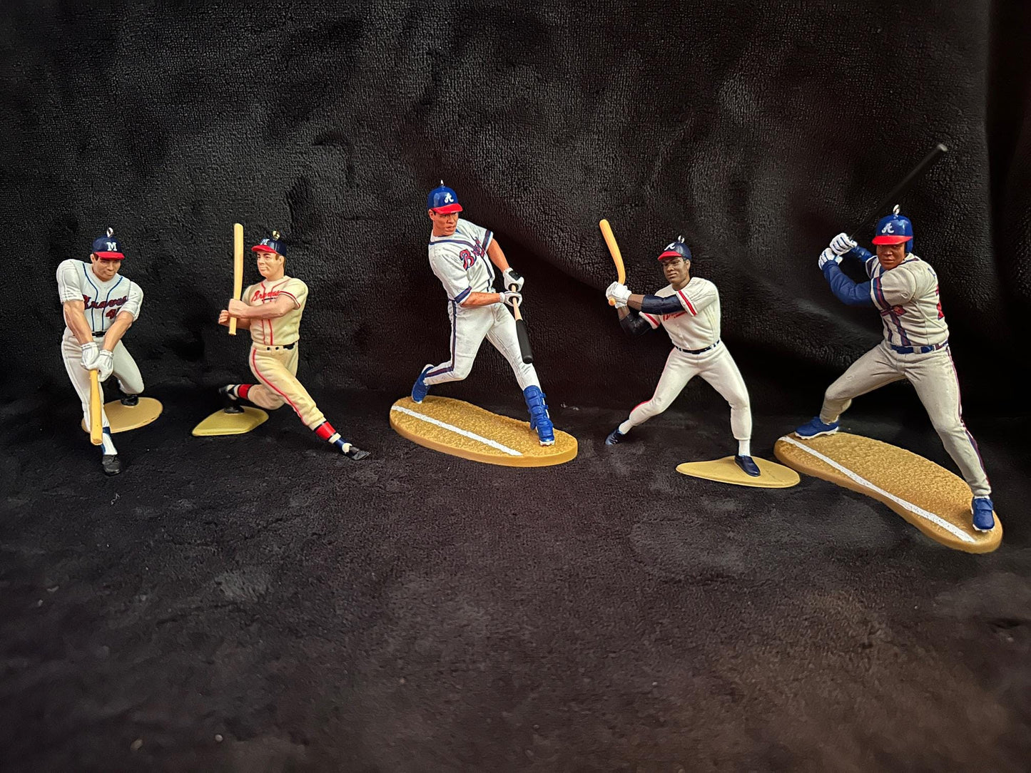 Atlanta Braves MLB Christmas Ornaments Hank Aaron Eddie Mathews Chipper Jones Greg Maddux Andruw Jones Tom Glavine Javy Lopez