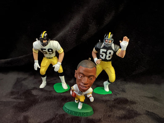 Pittsburgh Steelers NFL Christmas Ornaments Jack LambertJack HamKordell Stewart
