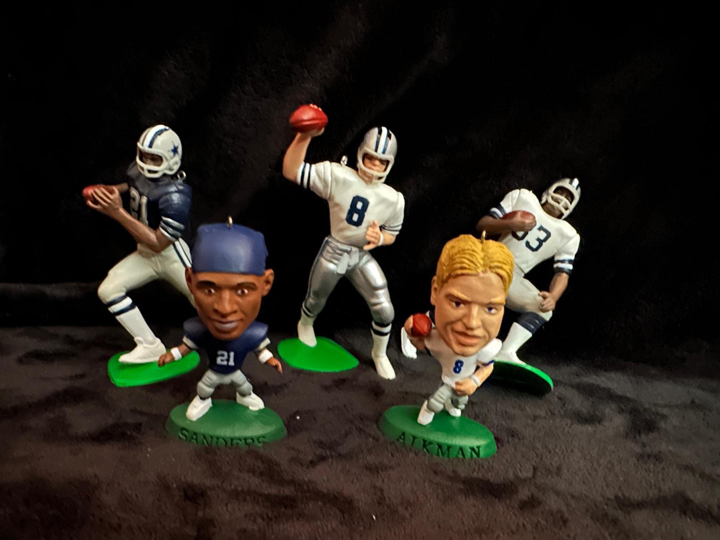 Dallas Cowboys Christmas Ornaments Emmitt Smith Troy Aikman Deion Sanders Tony Dorsett