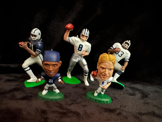 Dallas Cowboys Christmas Ornaments Emmitt Smith Troy Aikman Deion Sanders Tony Dorsett