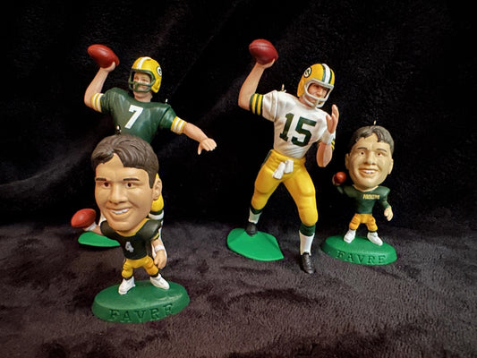 Green Bay Packers Christmas Ornaments Brett Favre Bart Starr Don Majkowski Vince Lombardi