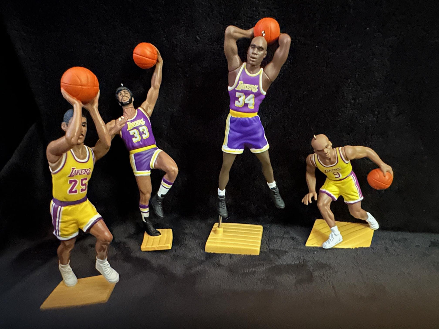 Los Angeles Lakers Christmas Ornaments Shaquille O'Neal Magic Johnson Kareem Abdul-Jabbar Nick Van Exel