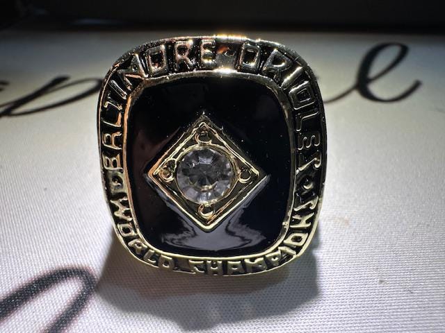 1966 Baltimore Orioles World Series Championship Ring Collector's Box Brooks Robinson Frank Robinson