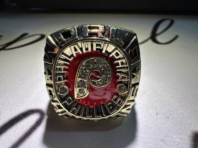 1980 Philadelphia Phillies World Series Champions Rings Collectors Box Mike Schmidt Pete Rose