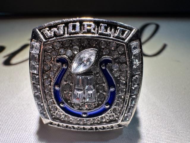 2006 Indianapolis Colts Super Bowl Championship Ring Shadowbox Peyton Manning
