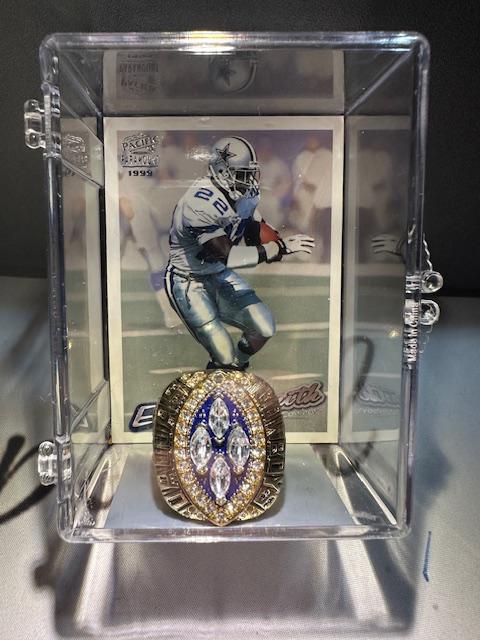 1993 Dallas Cowboys Super Bowl Championship Ring Shadowbox Emmitt Smith Troy Aikman Michael Irvin