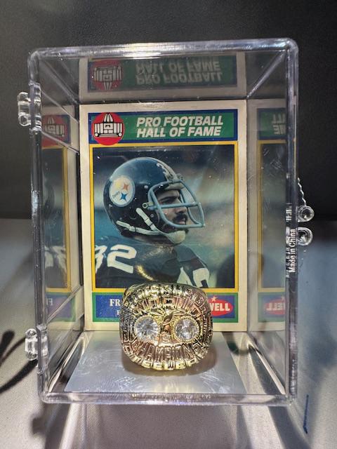 1975 Pittsburgh Steelers Super Bowl Championship Ring Shadowbox Franco Harris Terry Bradshaw
