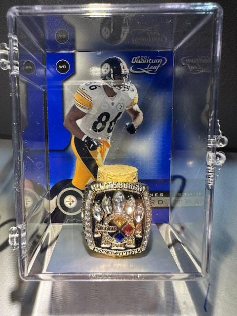 2005 Pittsburgh Steelers Super Bowl Championship Ring Shadowbox Hines Ward Ben Roethlisberger