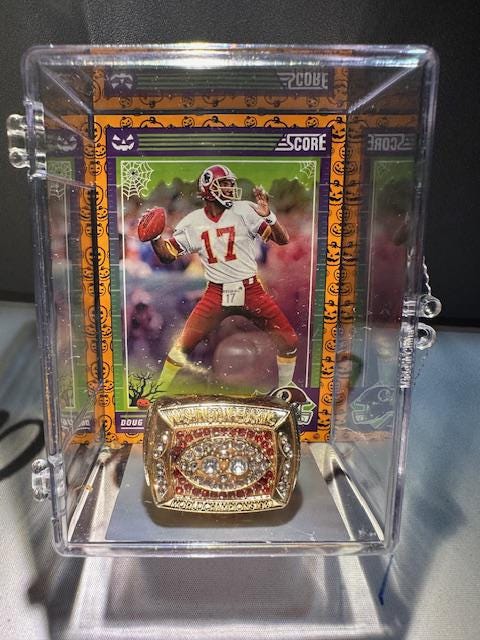 1982 Washington Commanders Super Bowl Championship Ring Shadowbox Doug Williams