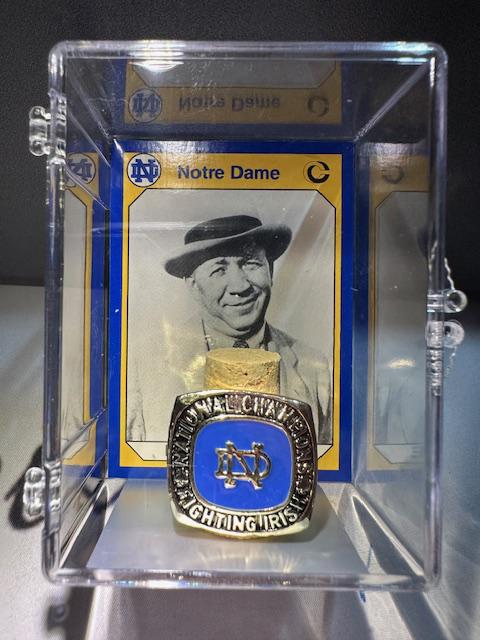 1924 Notre Dame Fighting Irish National Championship Ring Shadowbox Knute Rockne