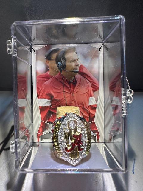 2020 Alabama Crimson Tide National Championship Ring Shadowbox Nick Saban