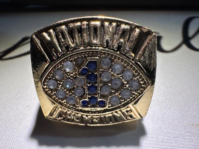1986 Penn State Nittany Lions NCAA National Championship Ring Shadowbox Joe Paterno