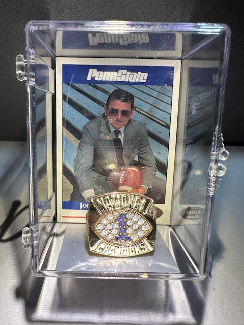 1986 Penn State Nittany Lions NCAA National Championship Ring Shadowbox Joe Paterno
