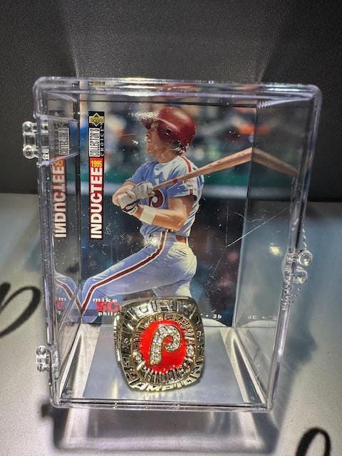 1980 Philadelphia Phillies World Series Champions Rings Collectors Box Mike Schmidt Pete Rose
