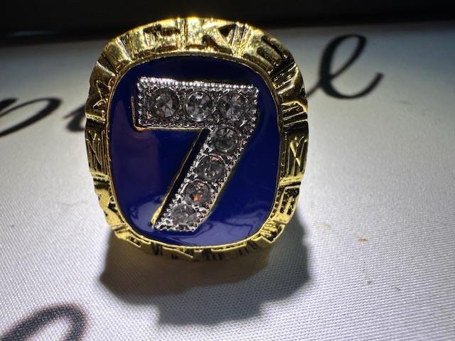 Mickey Mantle Hall of Fame Ring New York Yankees