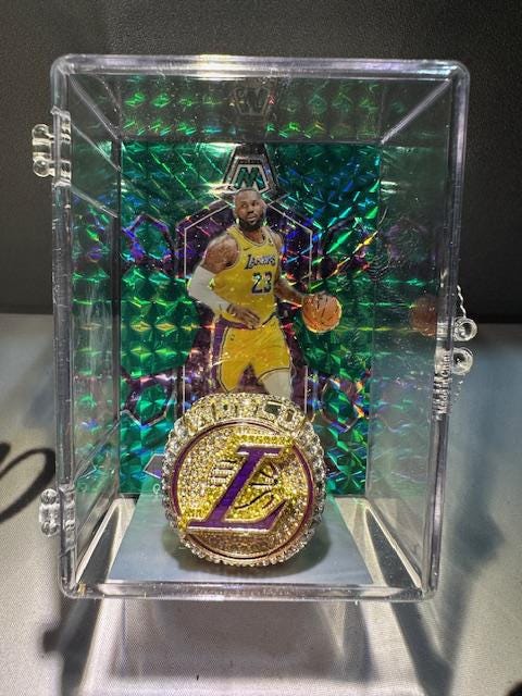 2020 Los Angeles Lakers World Championship Ring Shadowbox LeBron James