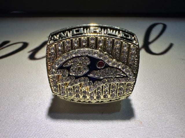 2000 Baltimore Ravens Super Bowl Championship Ring Shadowbox Ray Lewis Ed Reed