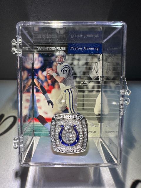 2006 Indianapolis Colts Super Bowl Championship Ring Shadowbox Peyton Manning